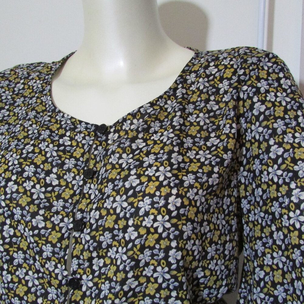 Rokoko Black Floral Dress Smocking